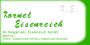 kornel eisenreich business card